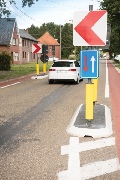 Wegversmalling M. Scheperslaan Heusden-Zolder