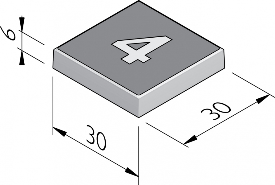 Cijfertegels 30x30