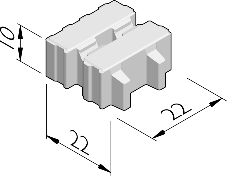 Eco Block halfopen lijnmotief