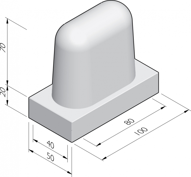 Stootblok Rond