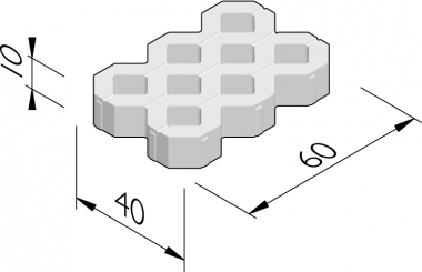 Klassieke grasbetontegels 60x40 Gent