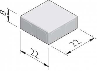 Poreuze betonstraatstenen 22x22