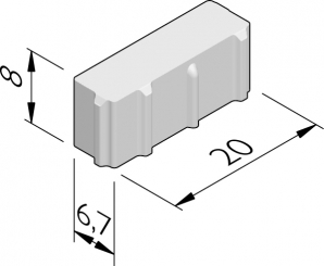 Hydro Brick stenen 20x6,7